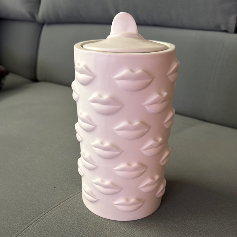 Jonathan Adler White Lips Canister